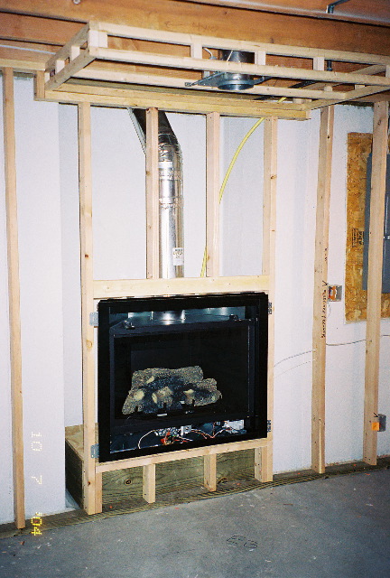 gas line hooked up to fireplace