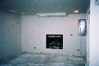 Drywall up in media room (2)