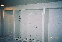 Drywall up in media room (3)