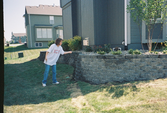 Sheila perfects the landscaping