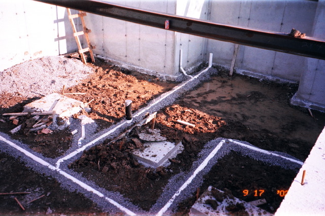 Basement Plumbing (facing SE)