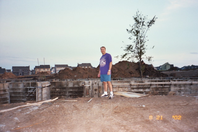 Rod in front of foundation