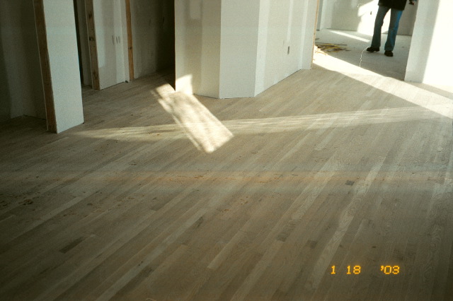 Hardwood floor in kitchen/breakfast nook