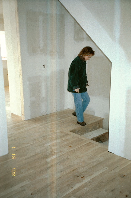Hardwood floor in entry