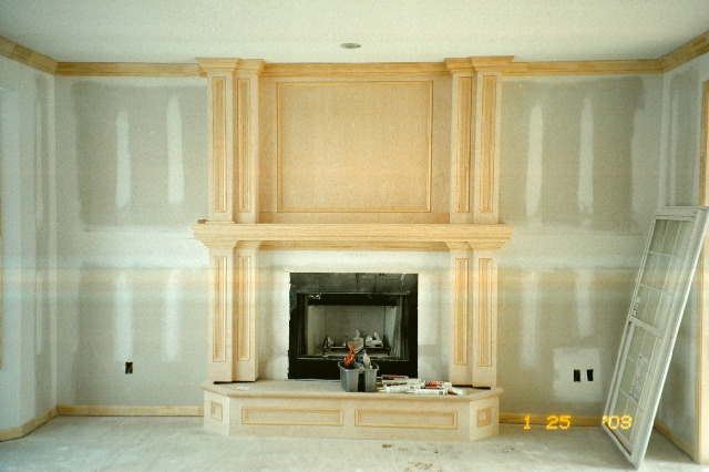 Fireplace trim (and replacement window)