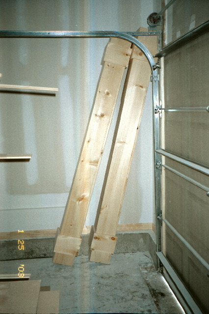 Front entry posts in garage