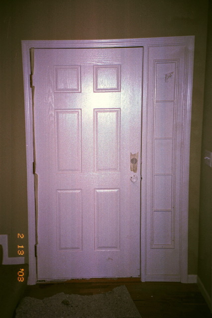 Front door painted inside